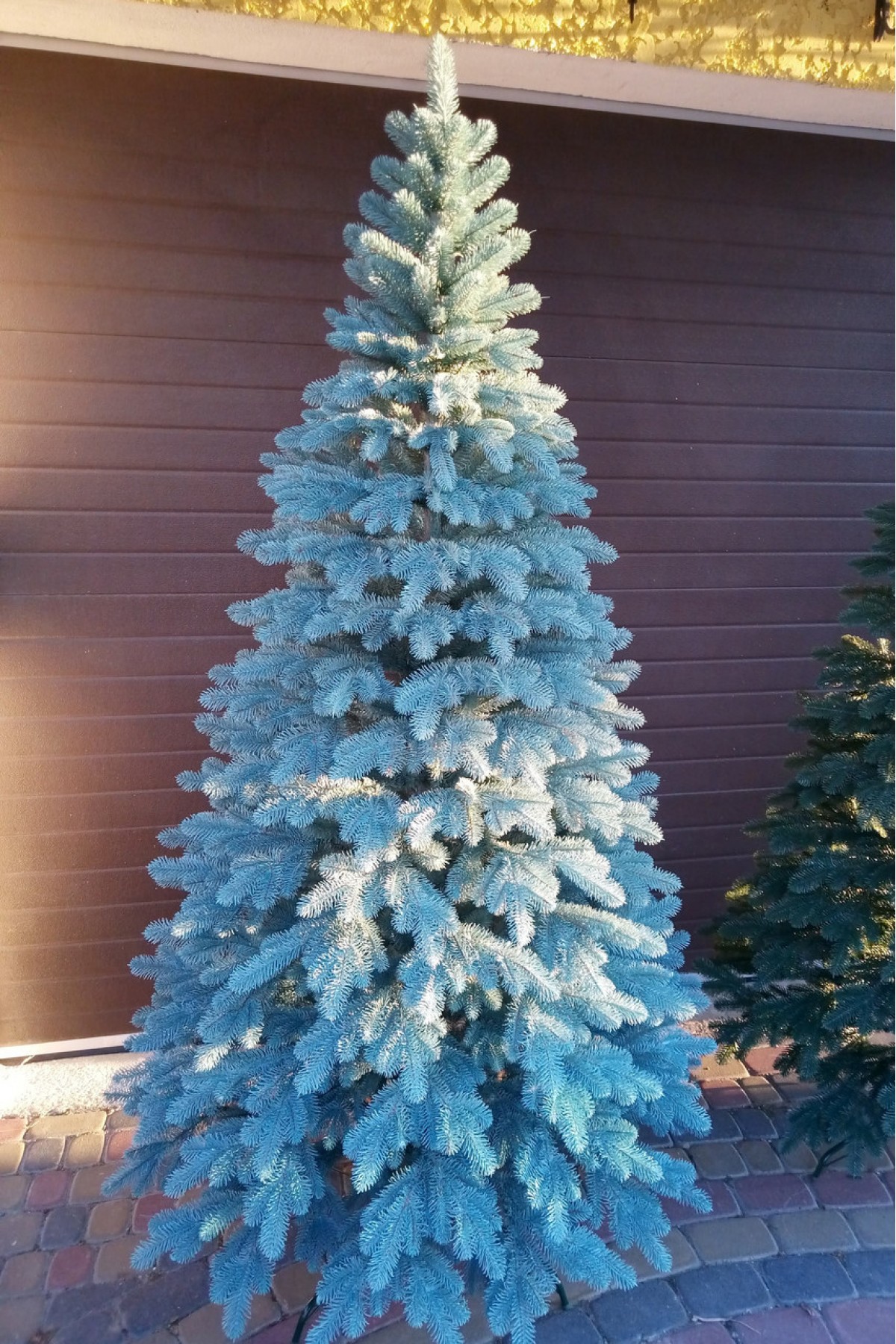 Литая искусственная голубая елка Vip Tree 210 см | Искусственная литая ель
